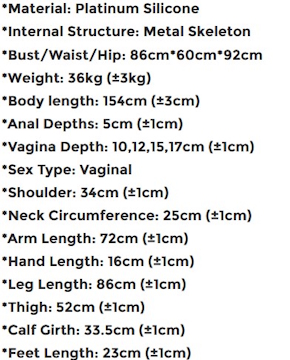 sinodoll 167cm F cup spec sinodoll 167cm F cup spec