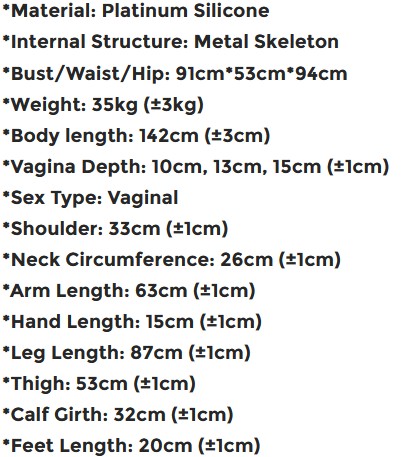 sinodoll 159cm H cup spec sinodoll 159cm H cup spec